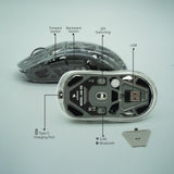 Arizone Dual Mode Wireless Mouse with RGB Light, Bluetooth & 2.4GHz, Adjustable DPI, Type-C Charging, Forward/Backward Buttons