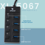 Arizone®USB HUB XL-5067 (4 PORT) 1*USB 3.0/3*USB 2.0