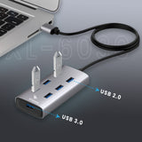 Arizone®USB HUB XL-6030 (7 PORT HUB) 1*USB 3.0/6*USB 2.0