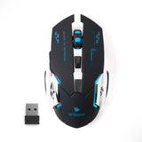 ARIZONE Wireless Gaming Mouse with Dual Mode, Rechargeable Ergonomic Grips, Adjustable DPI Values, 2 Programmable Side Buttons, Breathing Backlit