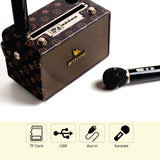 ARIZONE Karaoke Speaker with 2 Wireless Microphone, Portable Bluetooth Karaoke Speaker for Kids and Adults