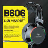 ARIZONE RGB Gaming Headphone with Mic, PC Gaming Headset, 50mm Drivers, Memory Foam Cushion for PC, PS4, Xbox one