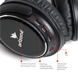 ARIZONE Bluetooth Headphones Over Ear, Bluetooth 5.3 Wireless Headphones, 12H Playtime, Foldable Headphones for Phone/PC(Black)