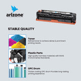 Arizone Toner Cartridges Replacement for HP 504A CE250A CE251A CE252A CE253A 504X for Use with HP Color LaserJet CP3525 CP3525N CP3525DN CP3525X CM3530 CM3530TS Printer, Cyan