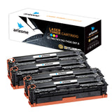 Arizone Toner Cartridges CE 740/741/742/743A/307A 4x Set Replacement for HP Color LaserJet & HP Color LaserJet Professional CP5200 Series CP5220 Series CP522 CP5225DN CP5225N CP5225 Series CP5225XH.